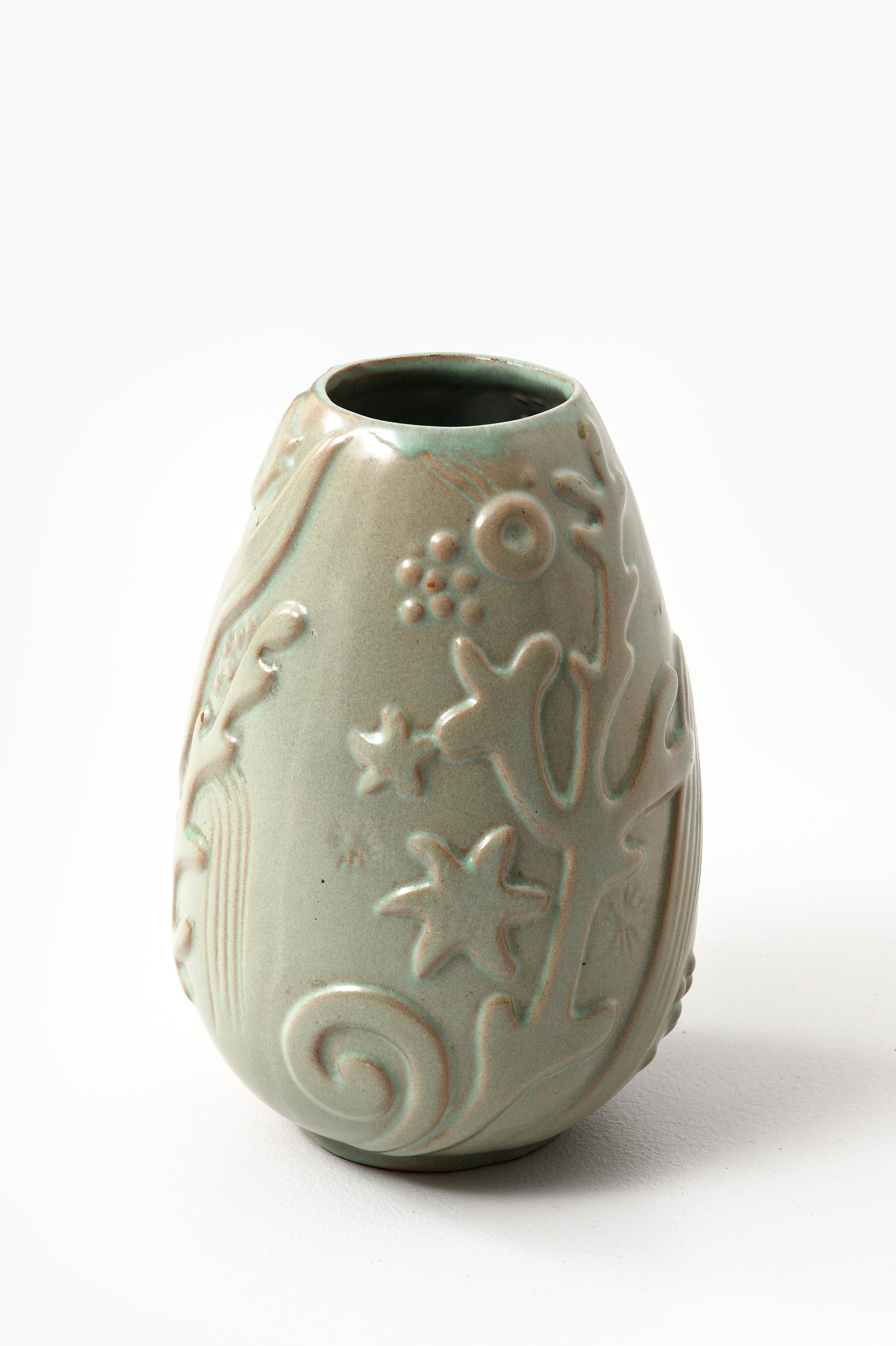 Swedish Anna-Lisa Thomson Vase Produced by Upsala Ekeby in Sweden For Sale
