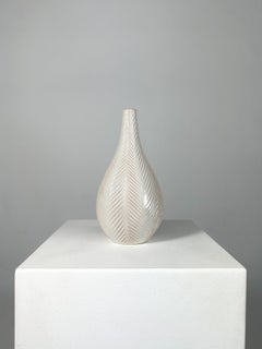 Anna Lisa Thomson Vase Upsala Ekeby Relief Pattern Ceramic Sweden 1937