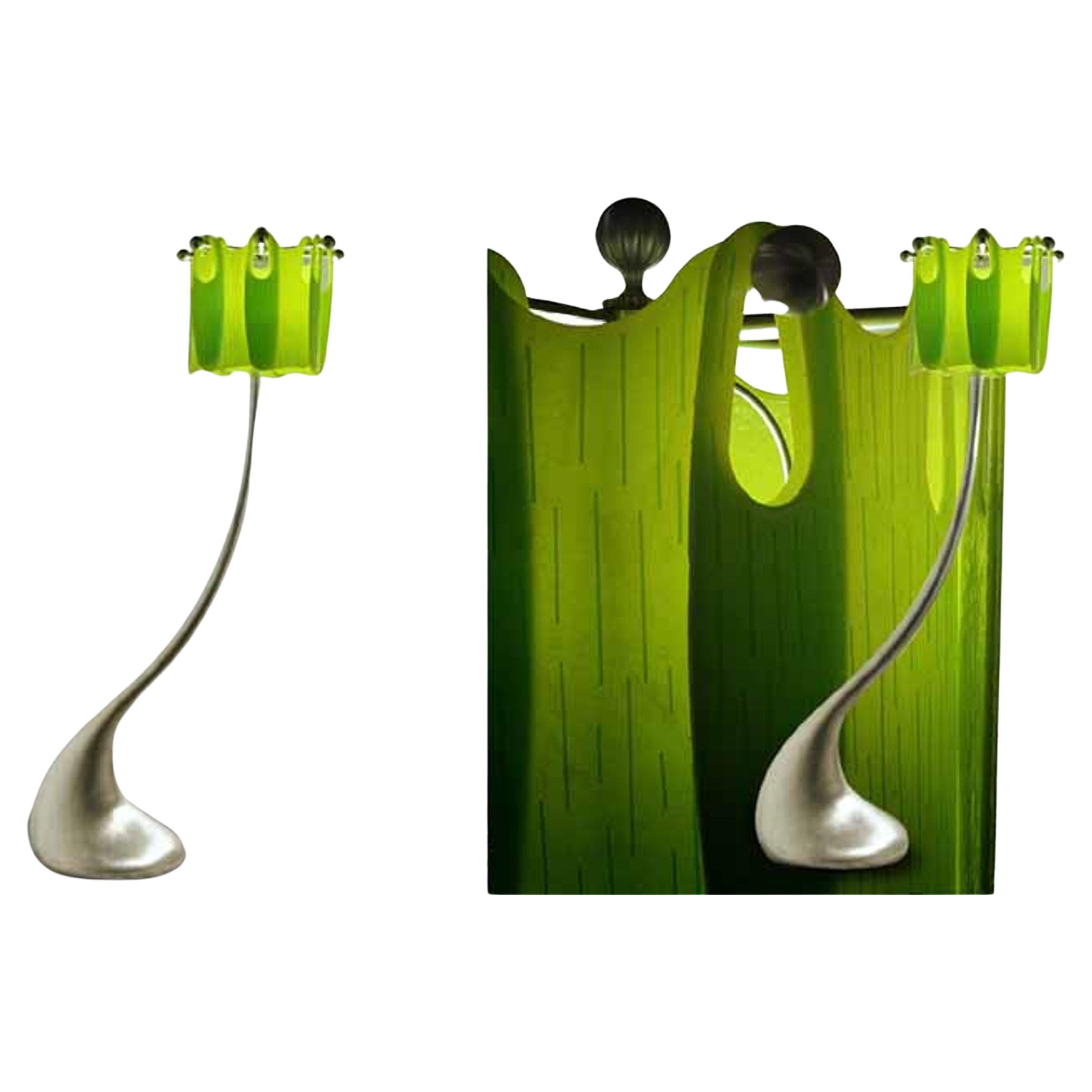 ANNA-MAE Cast Aluminum and Fused Glass Organic Floor Lamp by Jordan Mozer For Sale