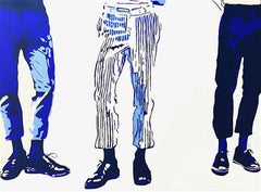 Boys Blue:Contemporary Figurative Acryl auf Leinwand Gemälde von Anna Malikowska