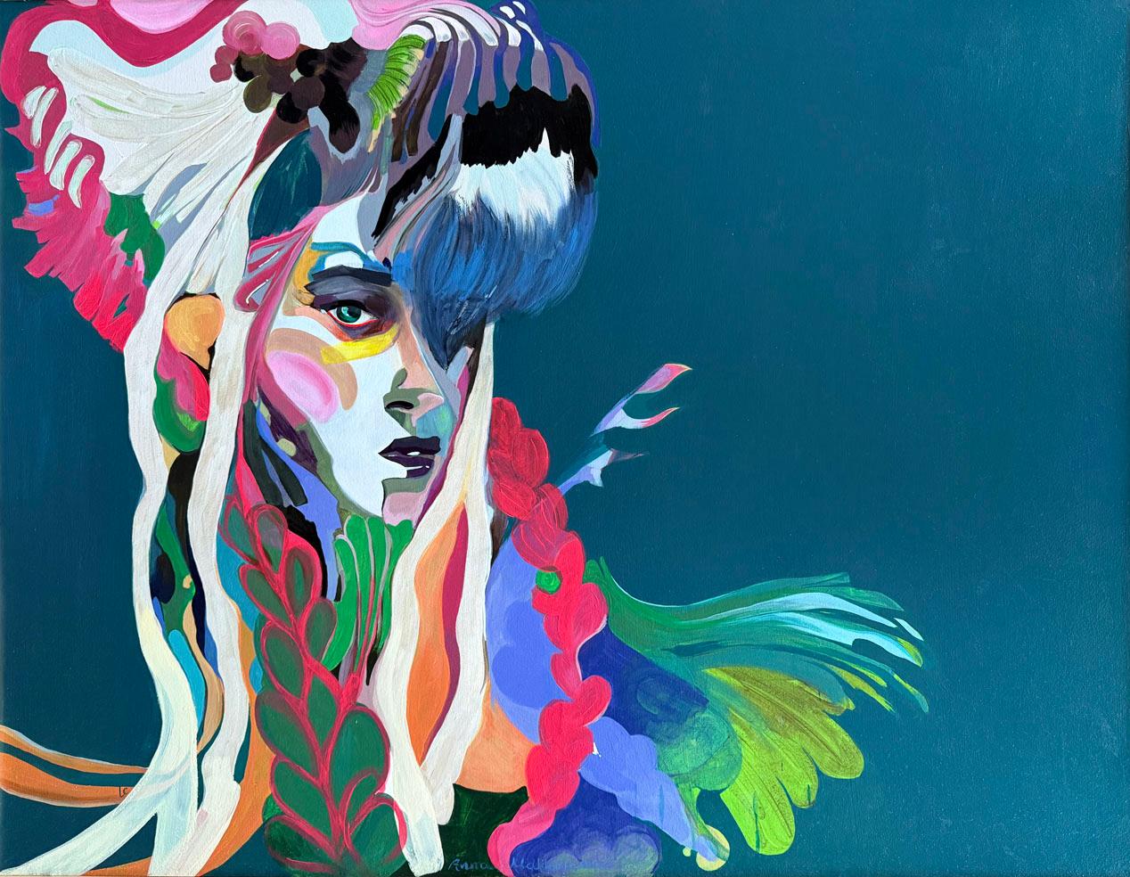 Anna Malikowska Figurative Painting – Schweigen:   Zeitgenössisches figuratives Gemälde