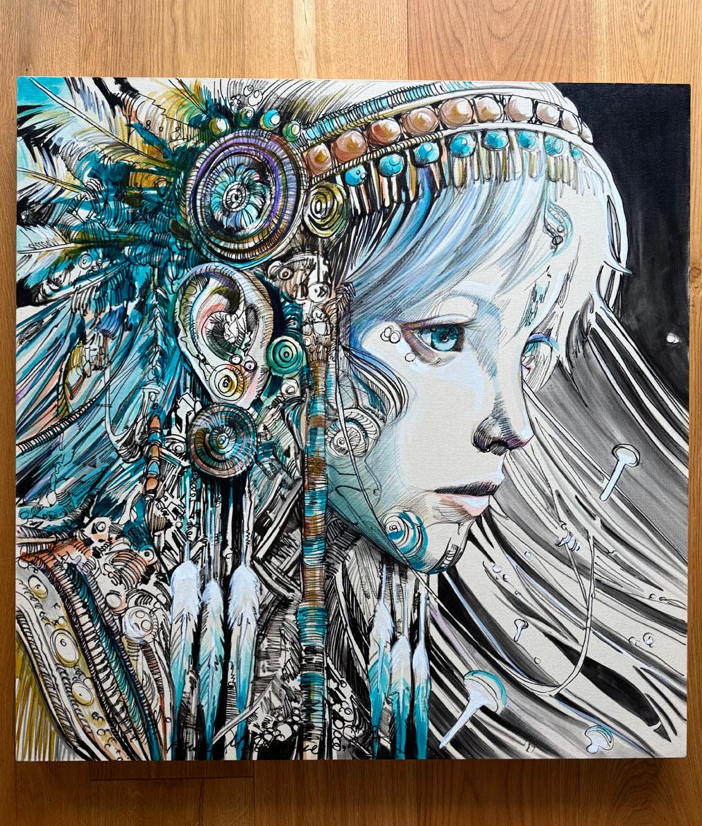 Geist:  Zeitgenössisches figuratives Gemälde – Painting von Anna Malikowska