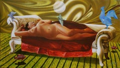 Immersion In Silence - Contemporary Figurative Fantastic Realism,  Large Format 