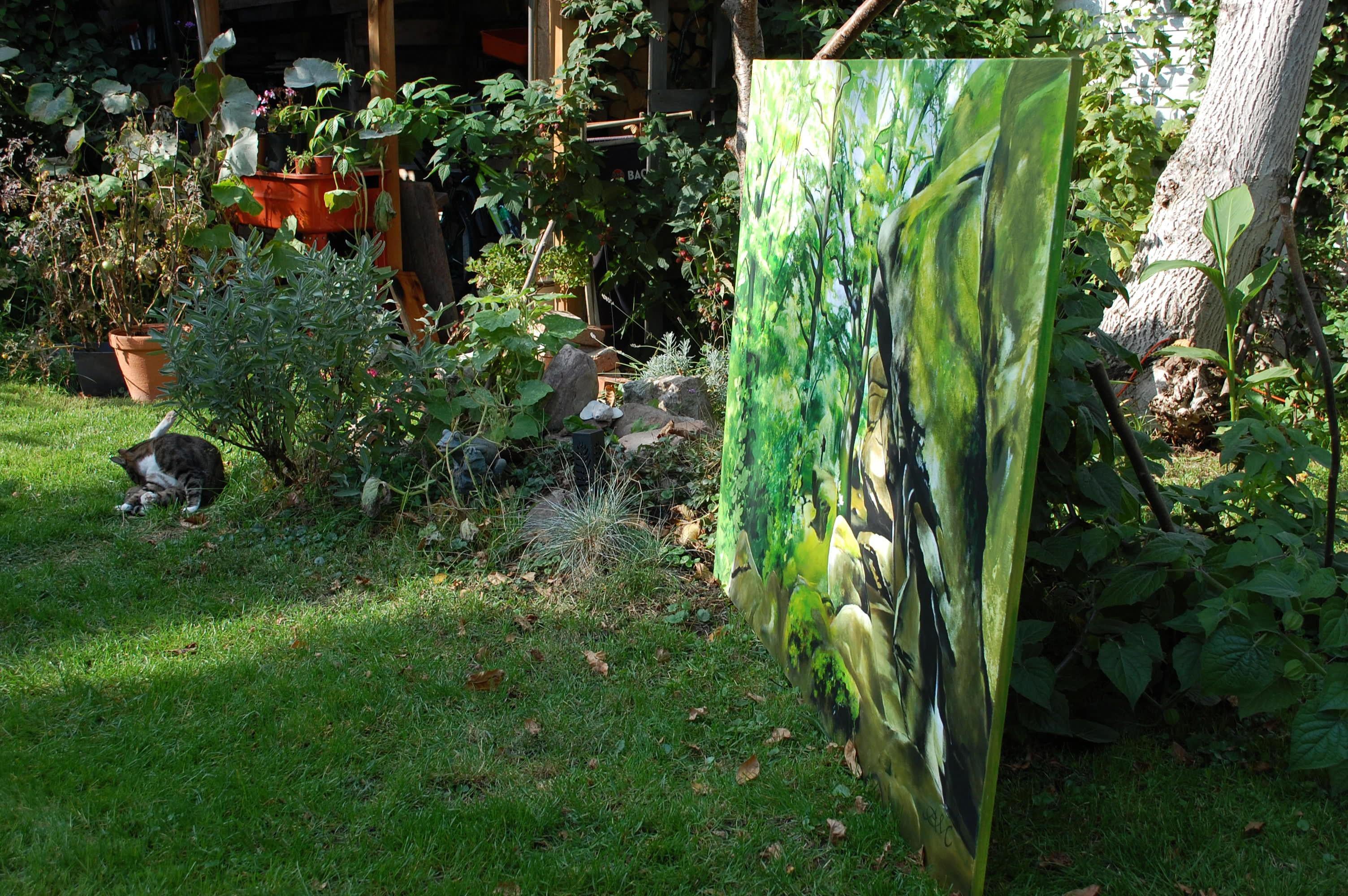 Rocks - Peinture figurative contemporaine de nature, grand format 2