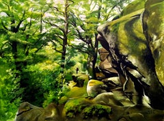 Rocks - Contemporary Figurative Nature Painting, Large Format 