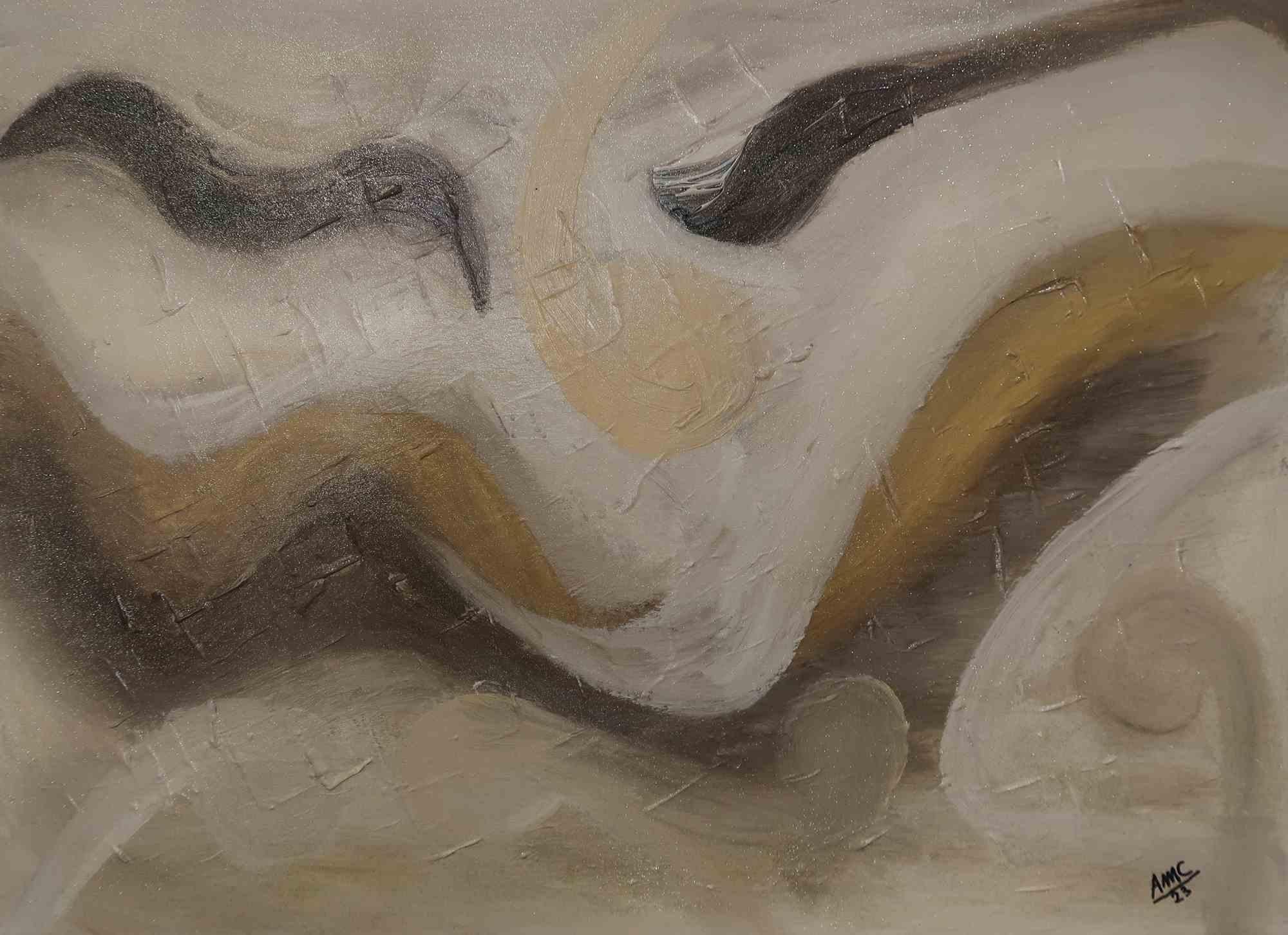 Desert Acrylic Painting, Contemporary Style, Signed, 2010-Present