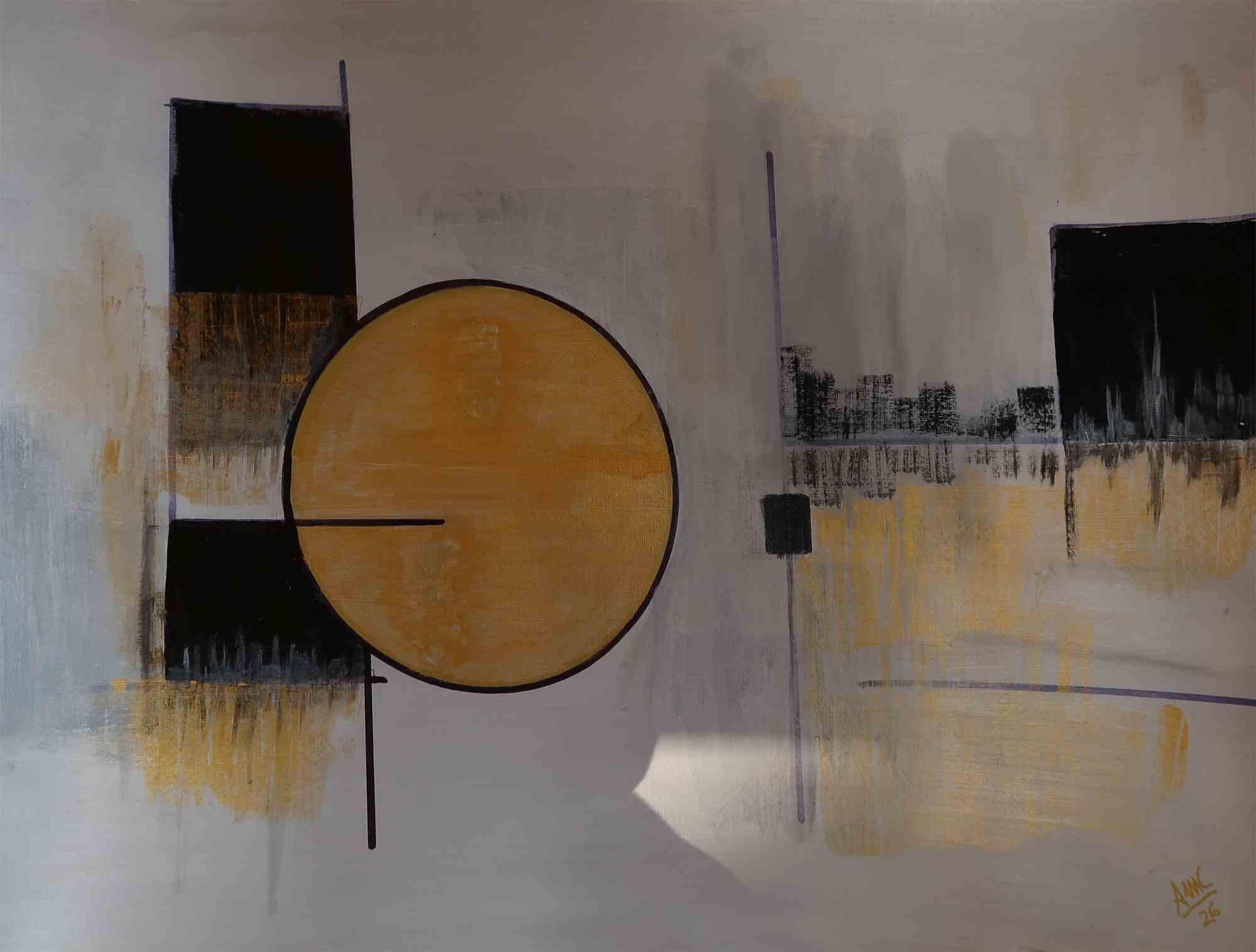 Anna Maria Caboni Abstract Painting - Geometry 3 Acrylic Painting, Contemporary Abstract, Signed, 2010+