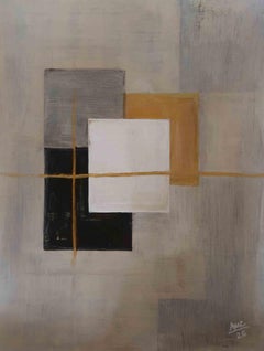 Geometry 5 Acrylic Painting, Contemporary Style, Signed, 2010-