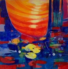 Two worlds - Contemporary Abstract, Acrylics, Bright colors, Vibrant