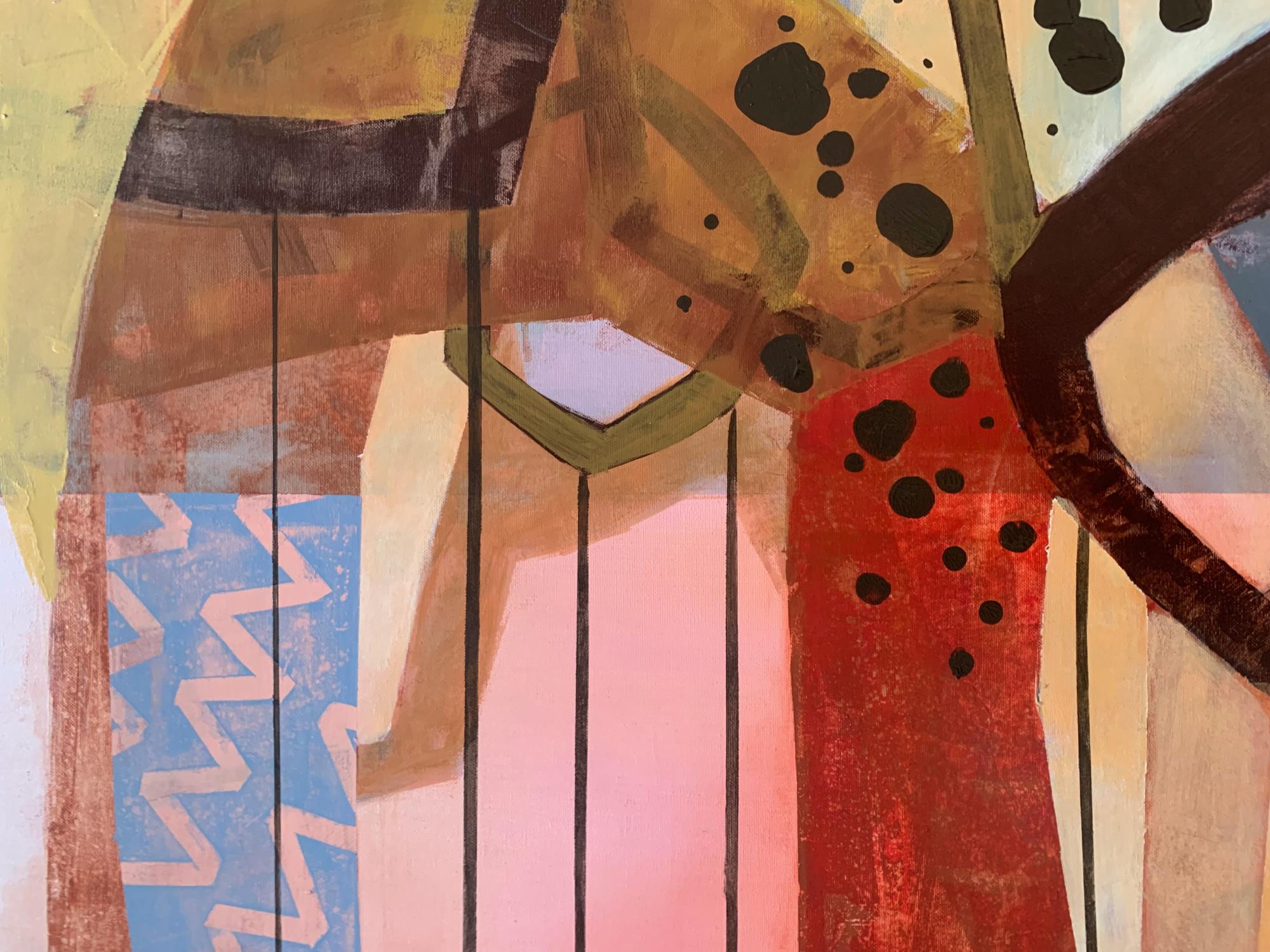 Pintura abstracta contemporánea en acrílico sobre lienzo de la artista polaca Anna Masiul-Gozdecka. El título de la obra es 