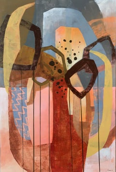 A calyx. Contemporary Abstract Painting, Acrylic on canvas, Polish artist