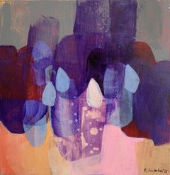 April rain - Contemporary Abstract Painting Acrylics, Polish artist