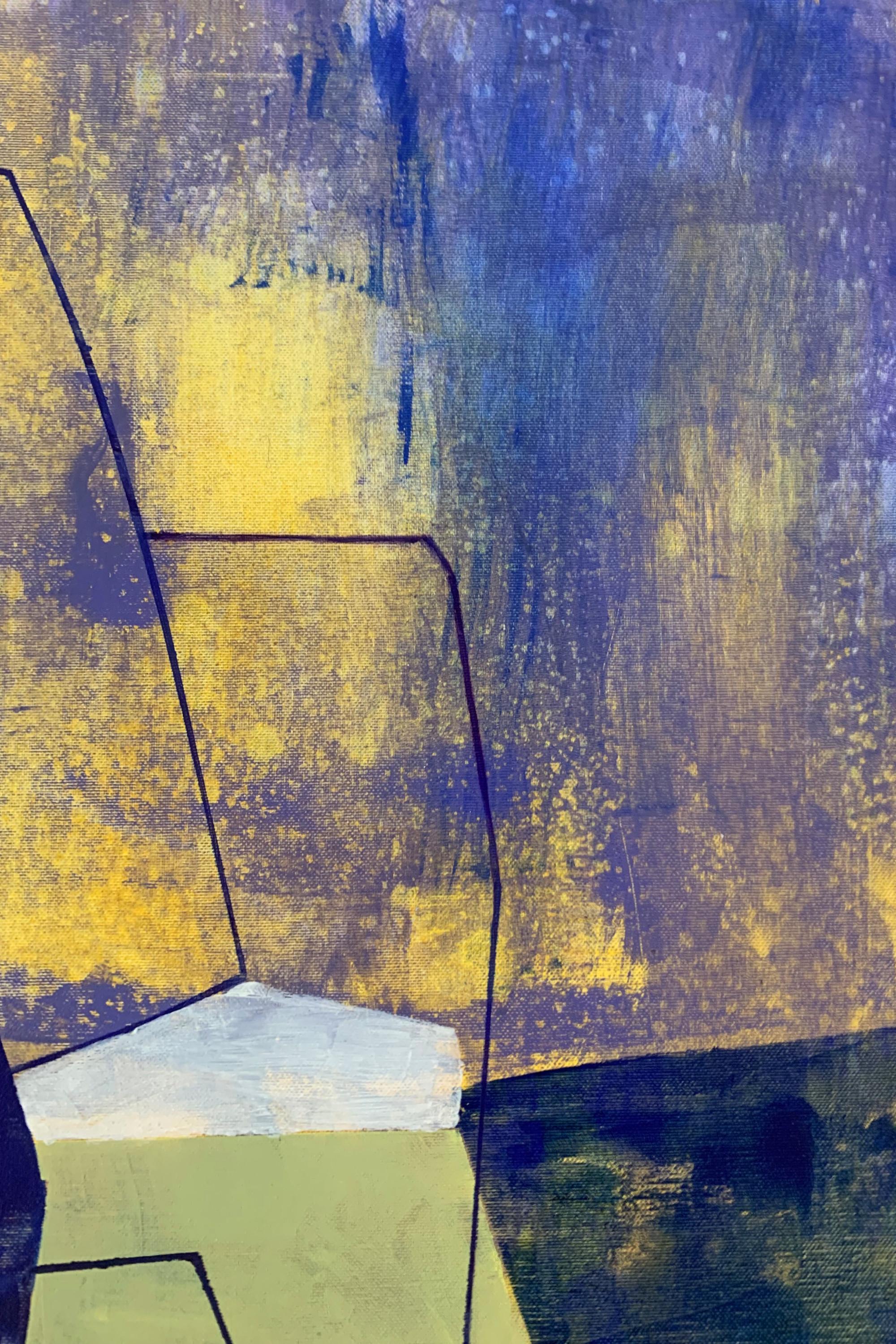 Noche luminosa. Pintura abstracta contemporánea Acrílico, arte polaco - Painting Contemporáneo de Anna Masiul-Gozdecka