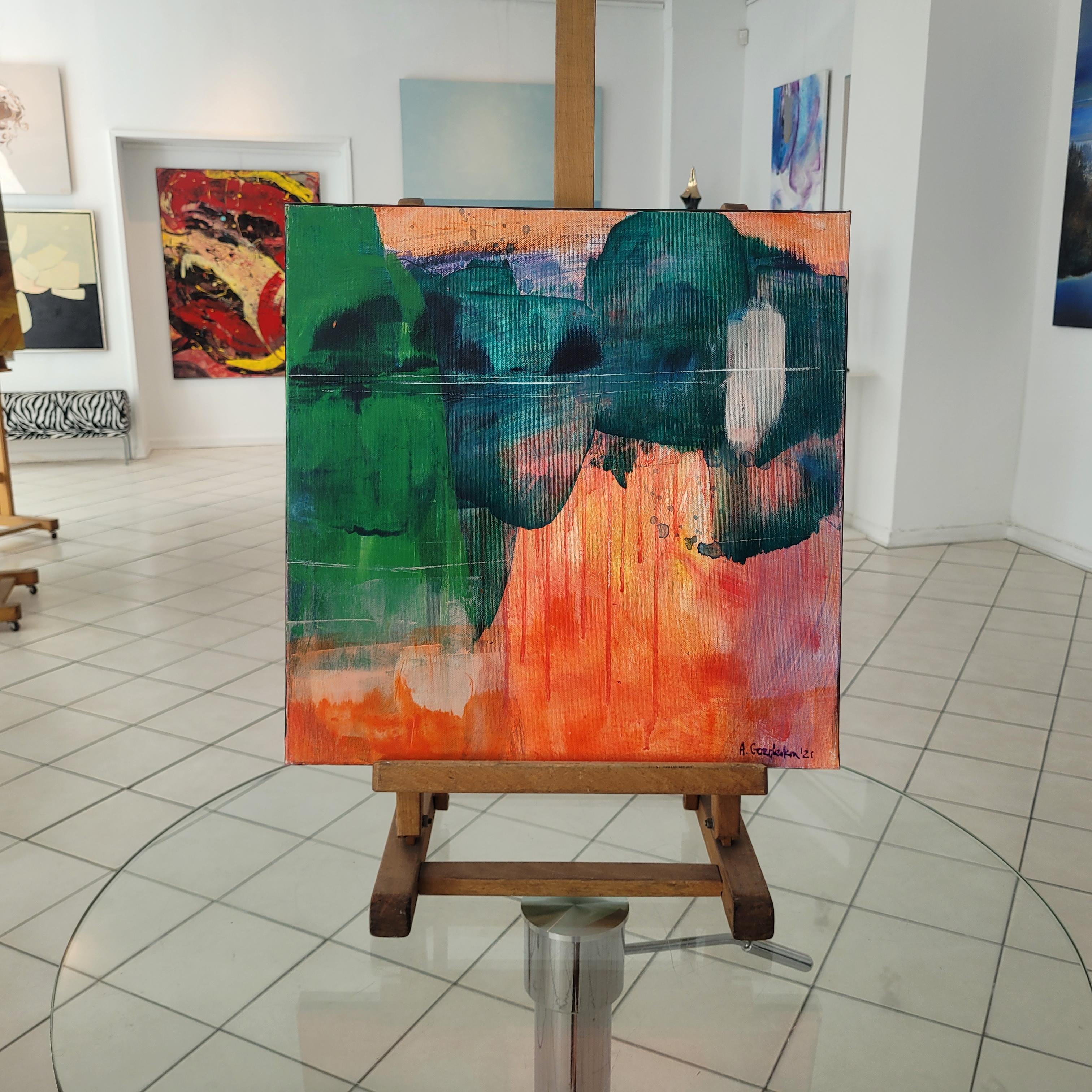 Greene & Greene - Contemporary Abstract Painting Acrylics, Polish artist en vente 9