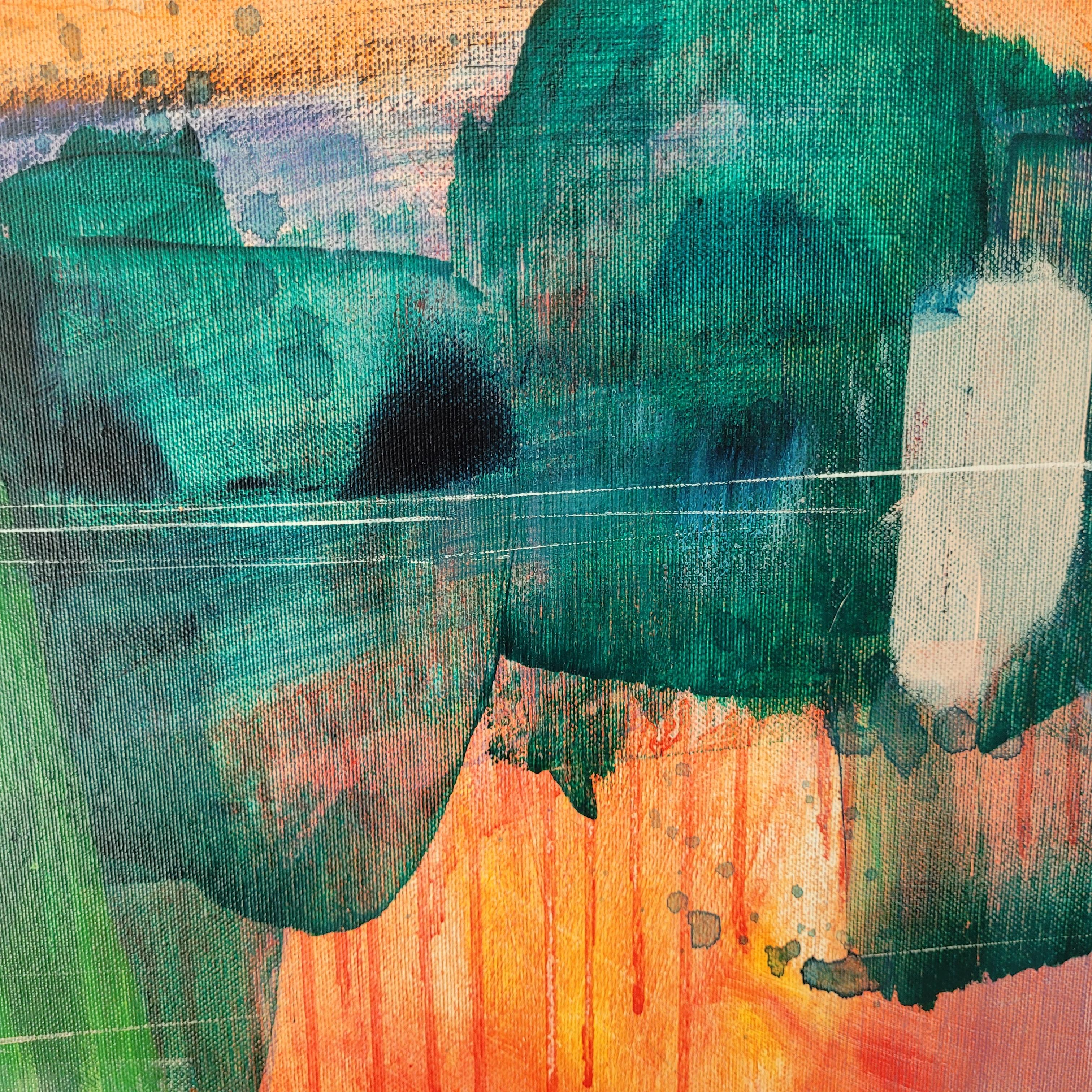 Greene & Greene - Contemporary Abstract Painting Acrylics, Polish artist en vente 10