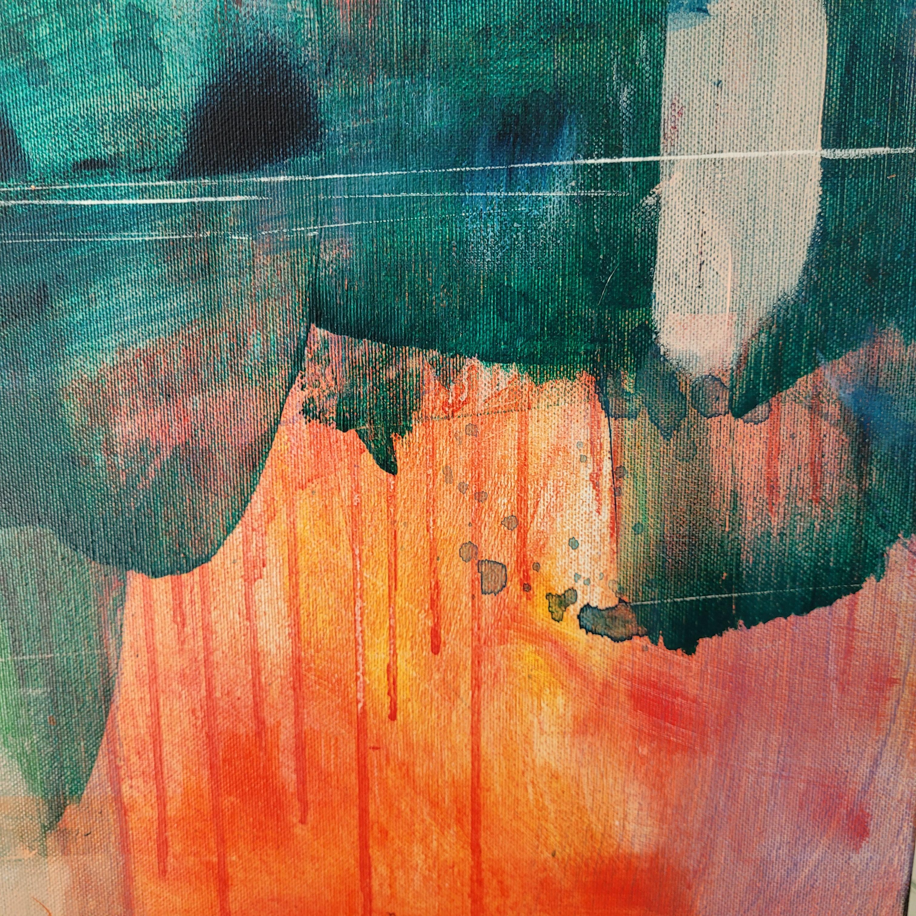 Greene & Greene - Contemporary Abstract Painting Acrylics, Polish artist en vente 11