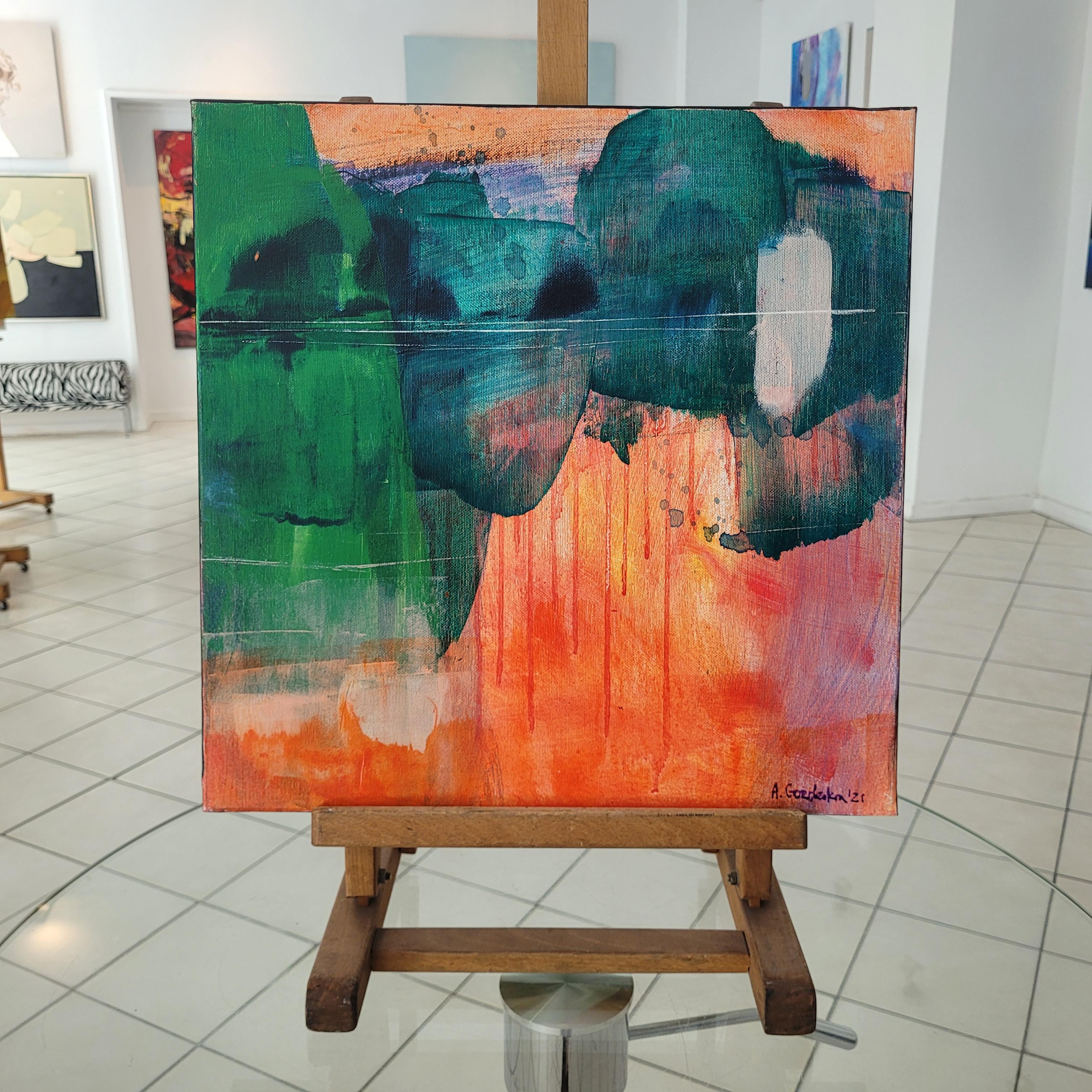 Greene & Greene - Contemporary Abstract Painting Acrylics, Polish artist en vente 8