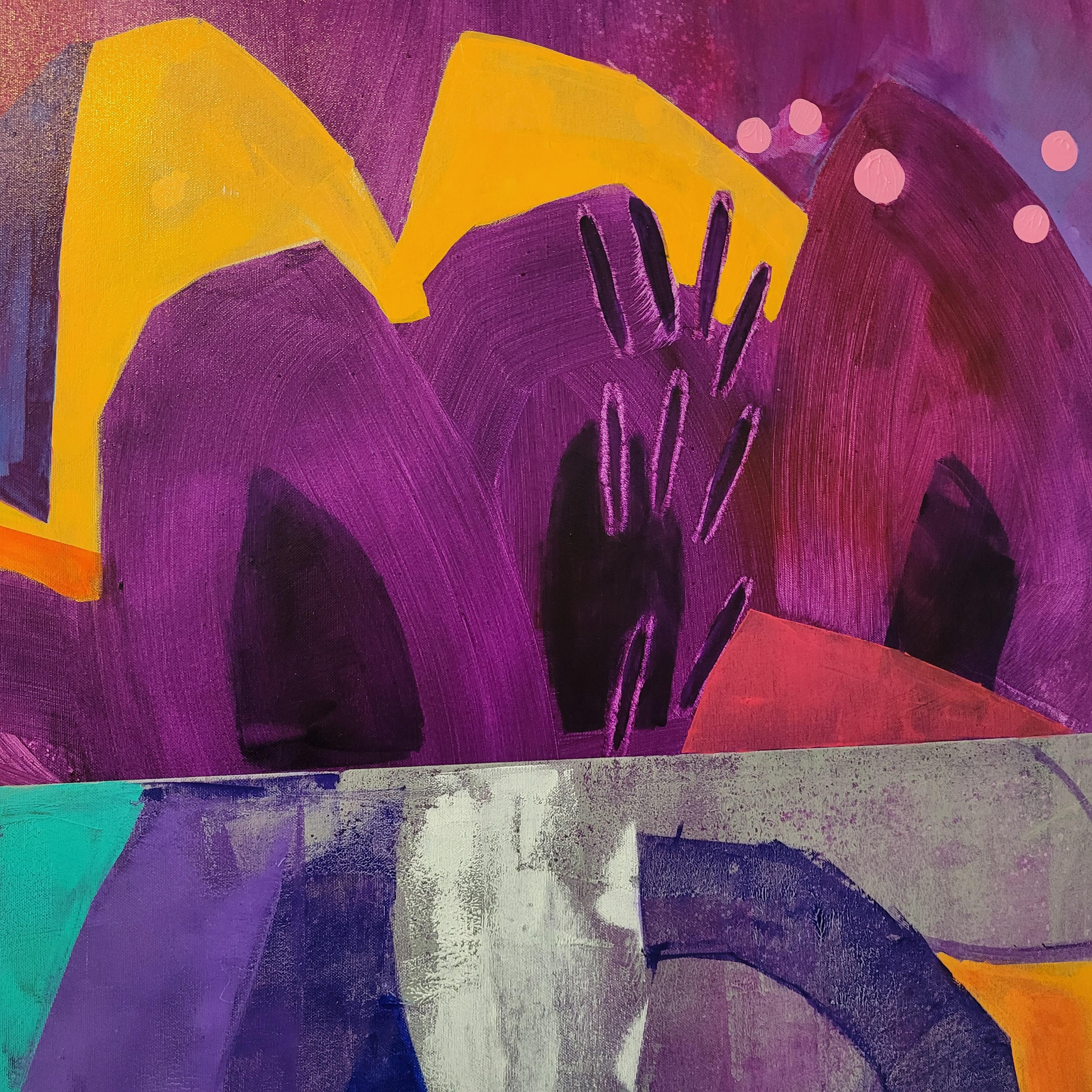 Media sombra - Pintura abstracta contemporánea Acrílicos, artista polaco 5