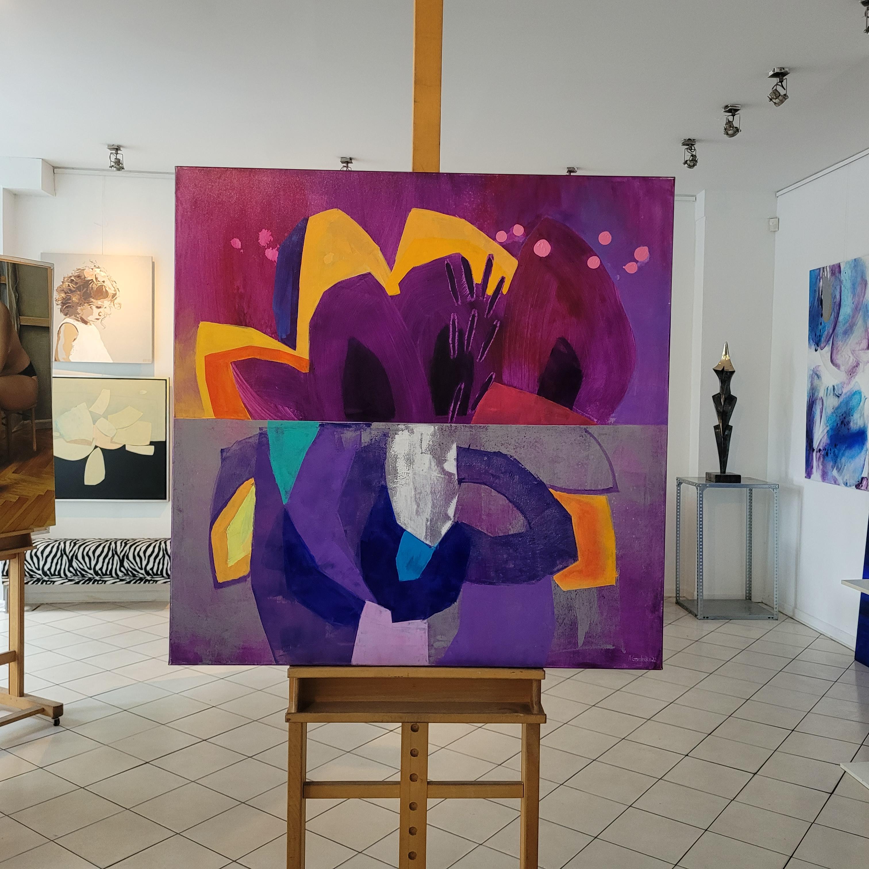 Media sombra - Pintura abstracta contemporánea Acrílicos, artista polaco 6