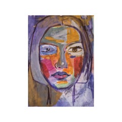 Improvisations, Contemporary Painting, Acrylic on paper, Polish artist