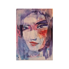 Improvisations, Contemporary Painting, Acrylic on paper, Polish artist