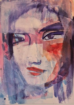 Improvisations, Contemporary Painting, Acrylic on paper, Polish artist