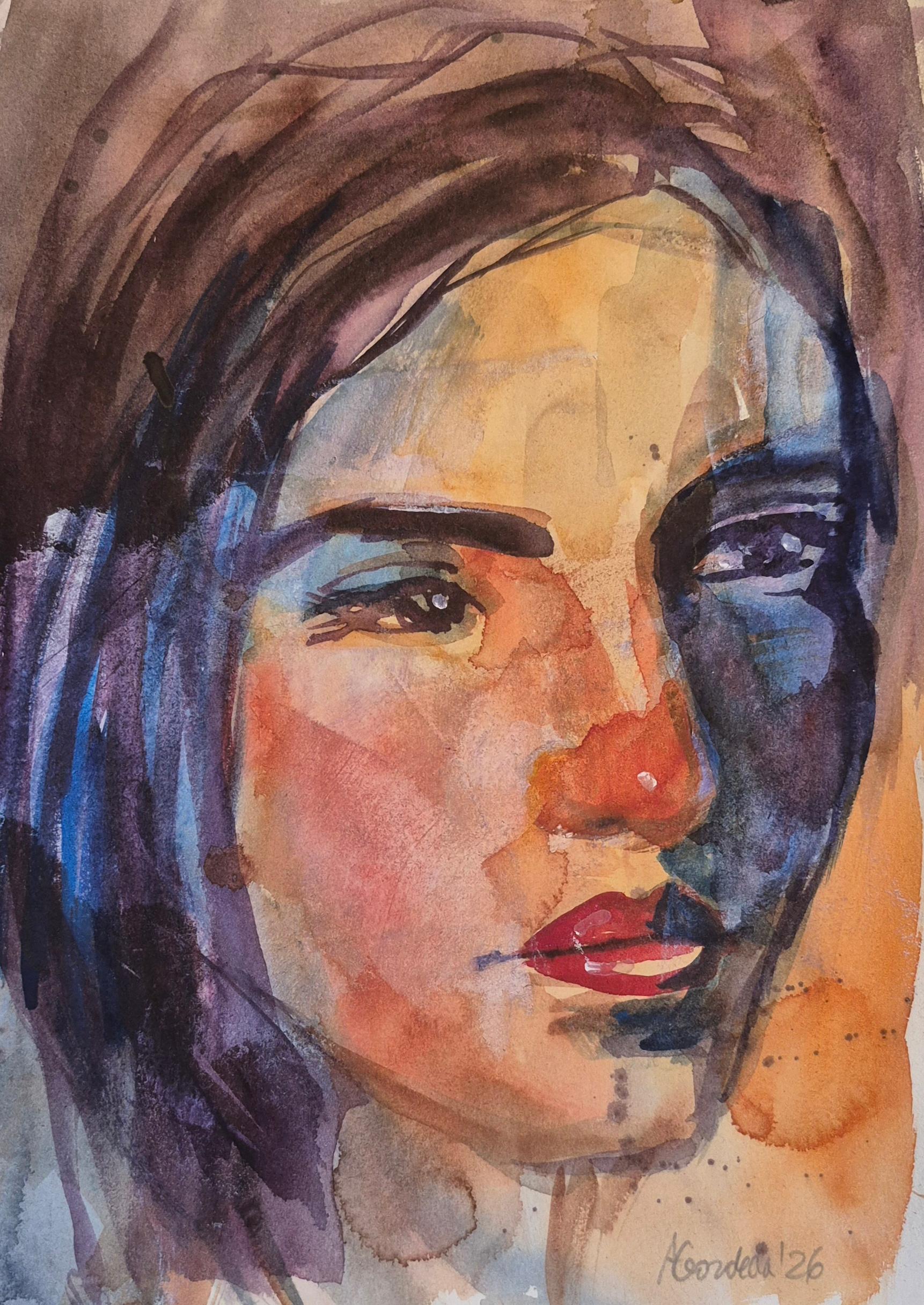 Improvisationen, Zeitgenössische Malerei, Acryl auf Papier, Polnischer Künstler