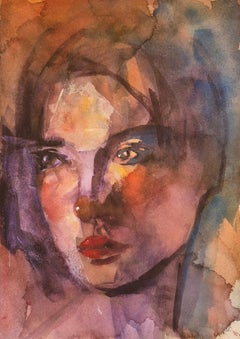 Improvisations, Contemporary Painting, Acrylic on paper, Polish artist