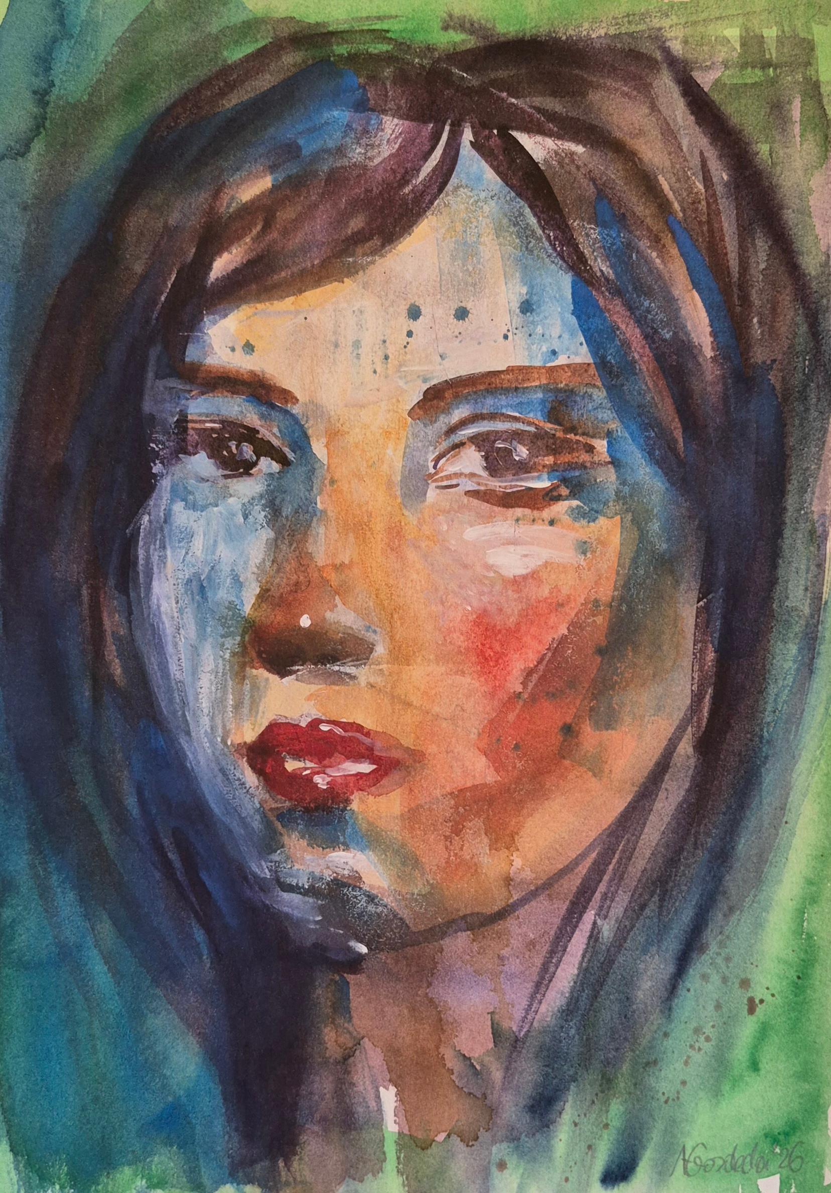 Improvisationen, Zeitgenössische Malerei, Acryl auf Papier, Polnischer Künstler