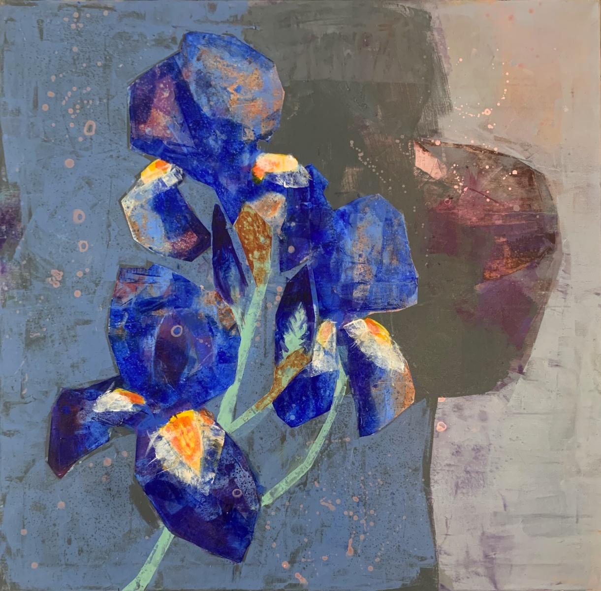 Anna Masiul-Gozdecka Abstract Painting – Schwertlilien. Contemporary Abstract & figurative Malerei Acryl, Polnische Kunst