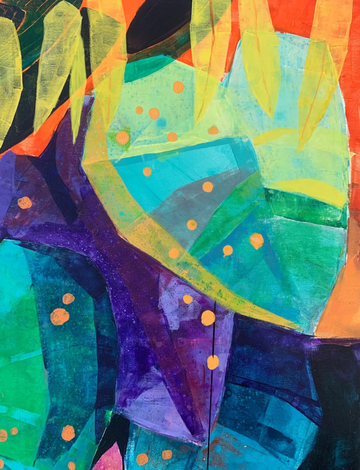 Peinture abstraite contemporaine à l'acrylique sur toile de l'artiste polonaise Anna Masiul-Gozdecka. Le titre de l'œuvre est 