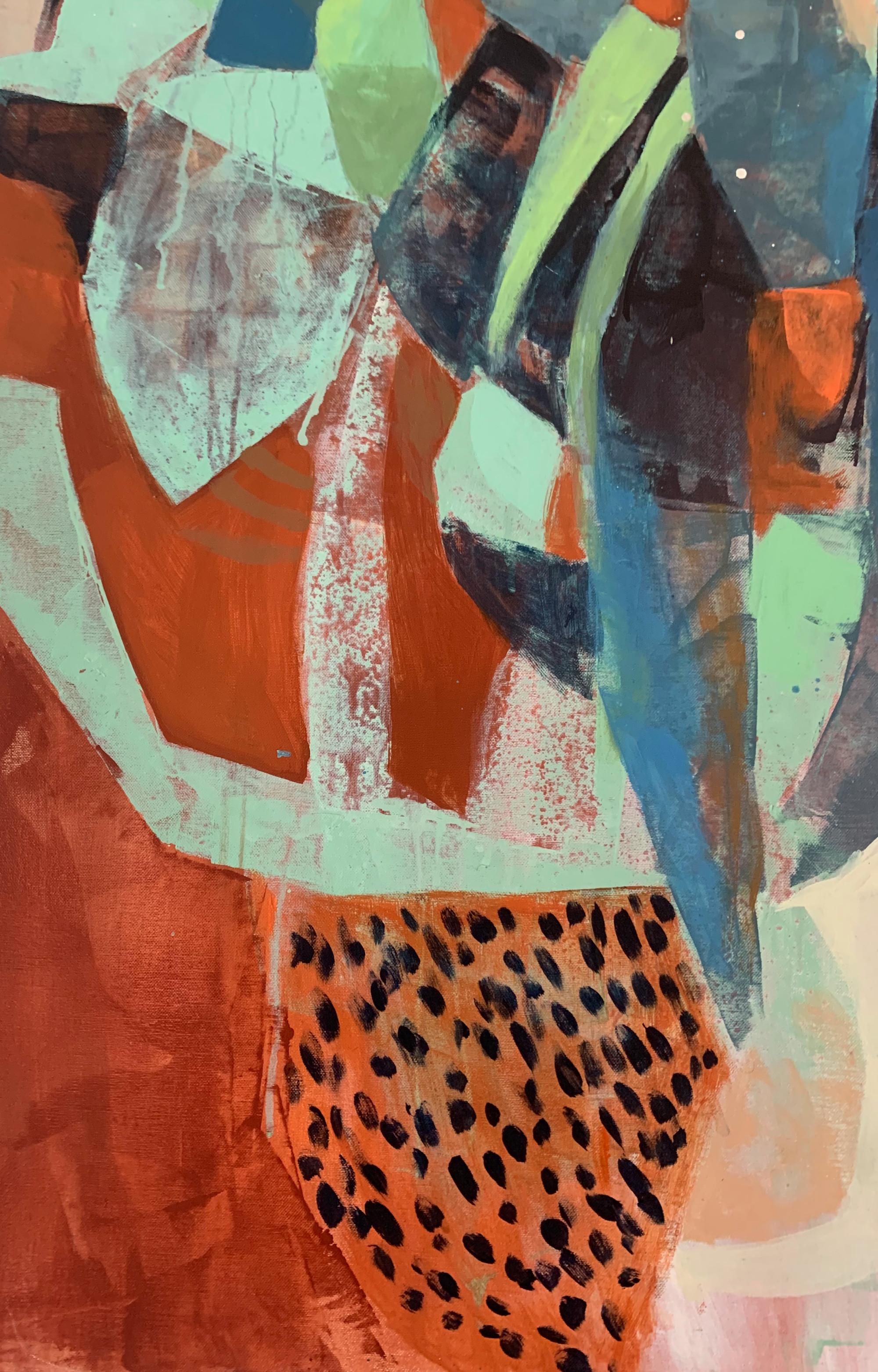 Ramo de marzo. Pintura abstracta contemporánea, acrílico sobre lienzo, artista polaco en venta 1