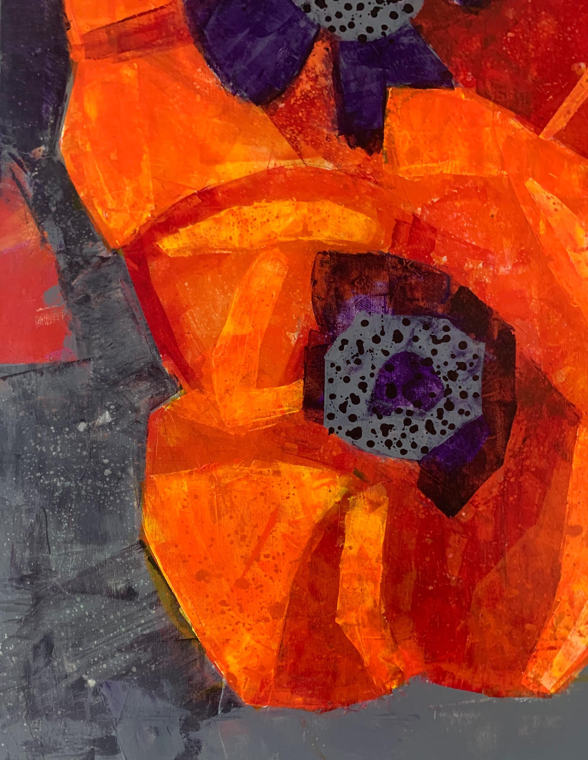 Pintura contemporánea figurativa y abstracta en acrílico sobre lienzo de la artista polaca Anna Masiul-Gozdecka. El título de la obra es 
