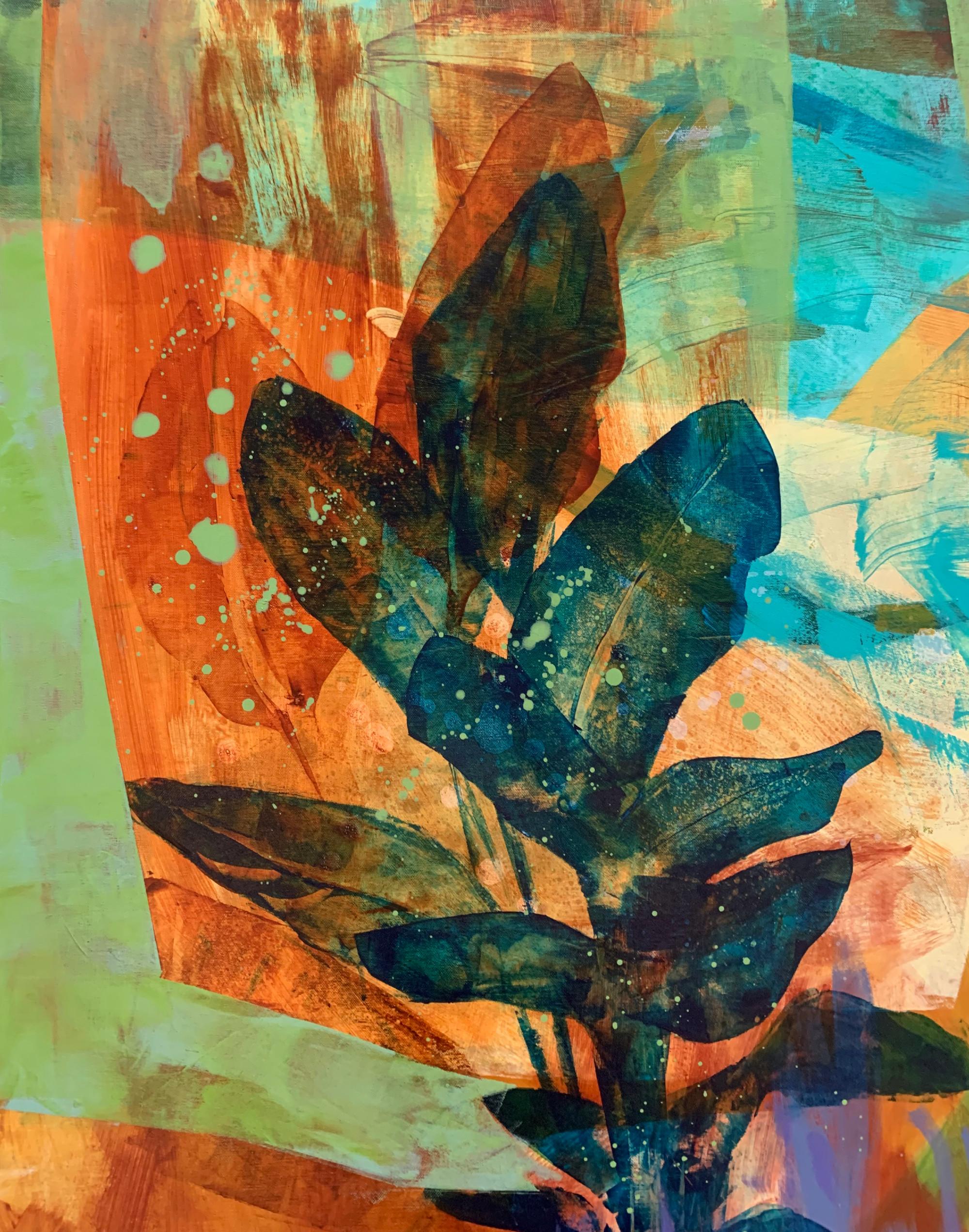 Pintura contemporánea figurativa y abstracta en acrílico sobre lienzo de la artista polaca Anna Masiul-Gozdecka. El título de la obra es 