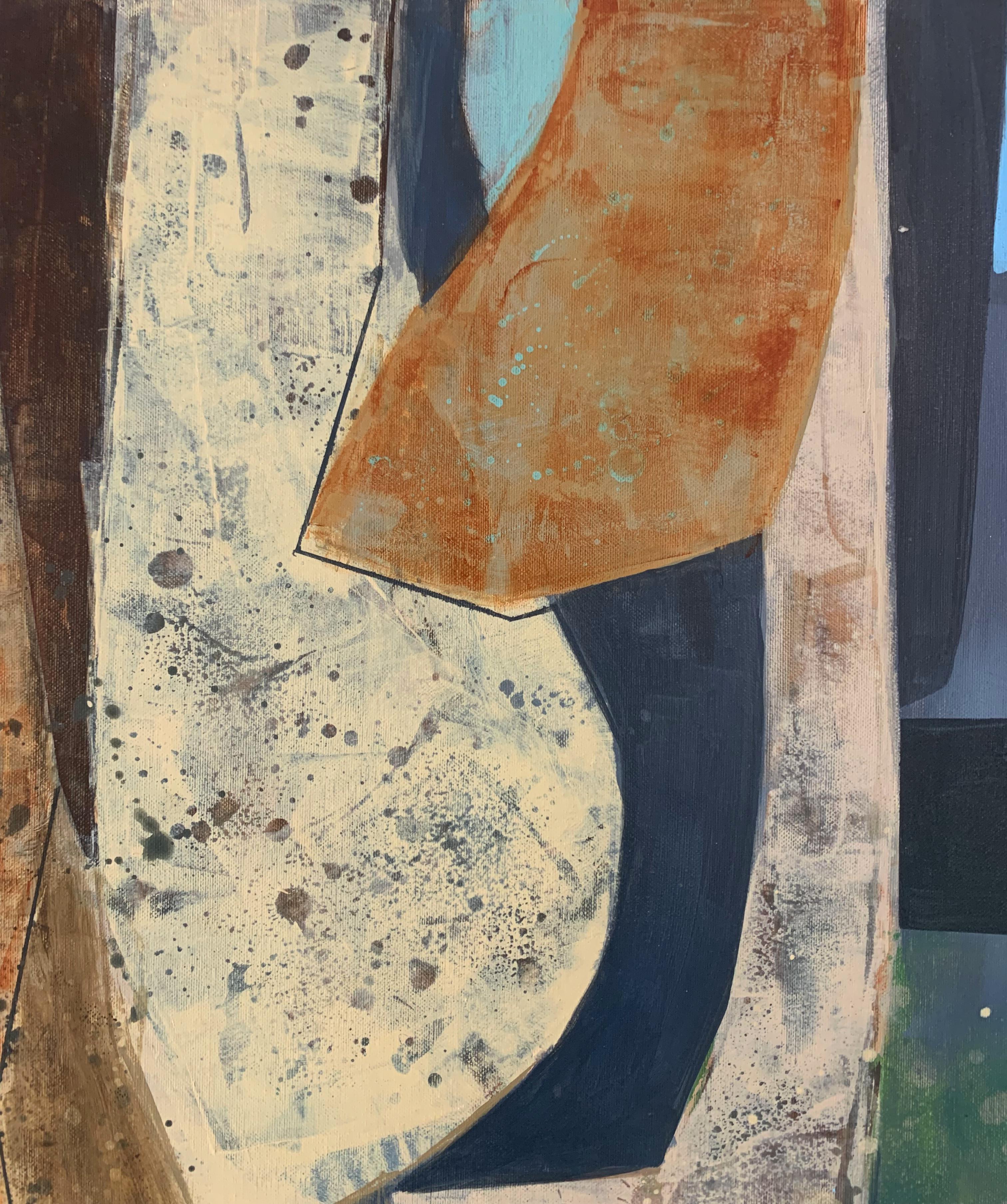 Plainair a Nowe Kotlice. Pittura astratta contemporanea Acrilico, arte polacca - Painting Contemporaneo di Anna Masiul-Gozdecka