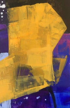 Brillantezza. Pittura astratta contemporanea, acrilico su tela, artista polacco