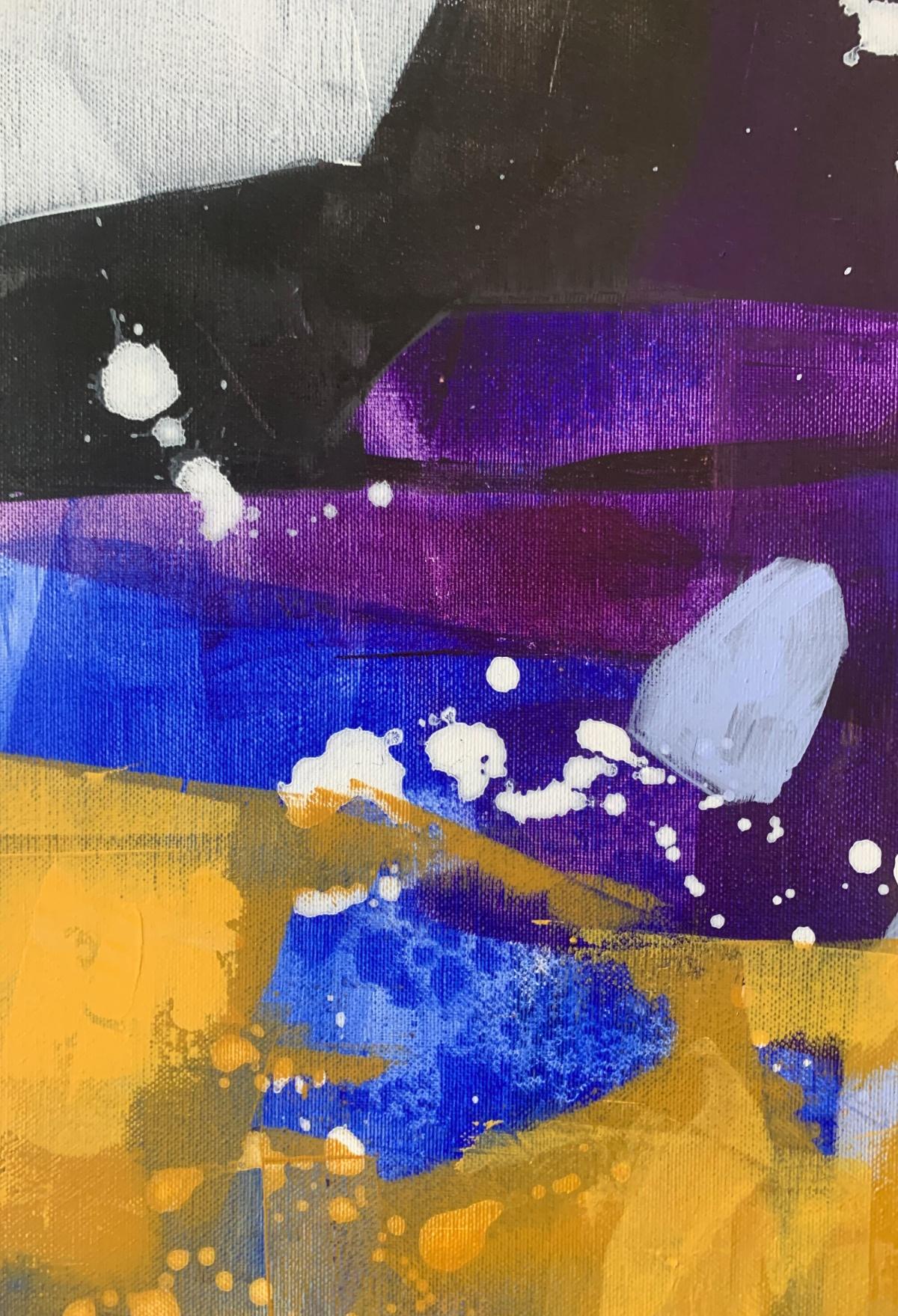 Brilla. Pintura abstracta contemporánea, acrílico sobre lienzo, artista polaco - Painting Contemporáneo de Anna Masiul-Gozdecka