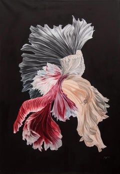 Sea Flower Black Contemporary Abstract Painting