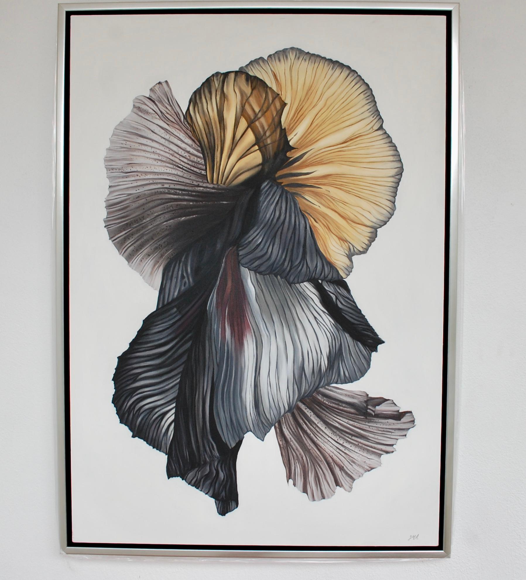 Abstract Painting Anna Matuszewska - Fleur de mer blanche Abstrait contemporain
