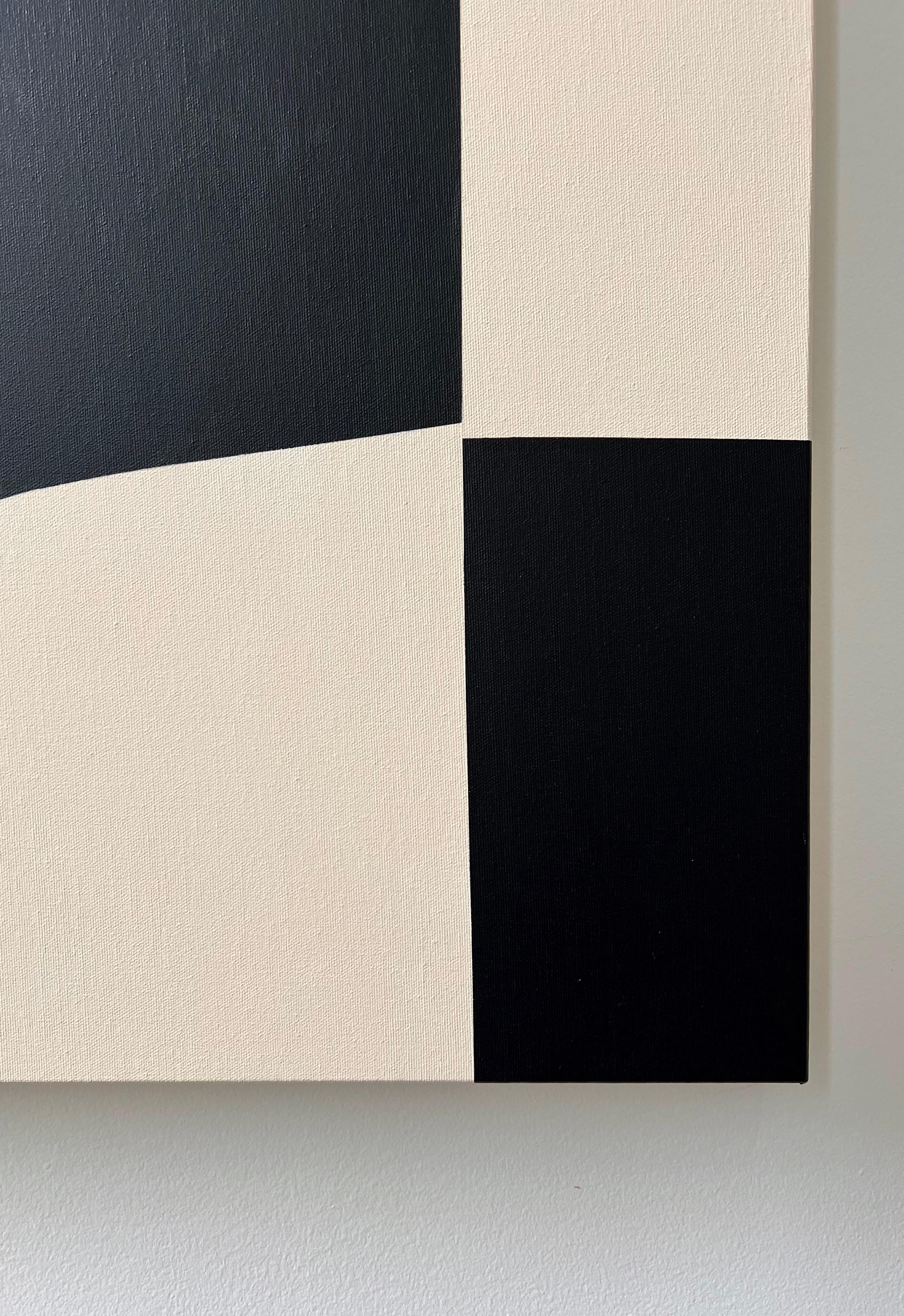 Verde, negro y beige - Painting Borde duro de Anna Medvedeva