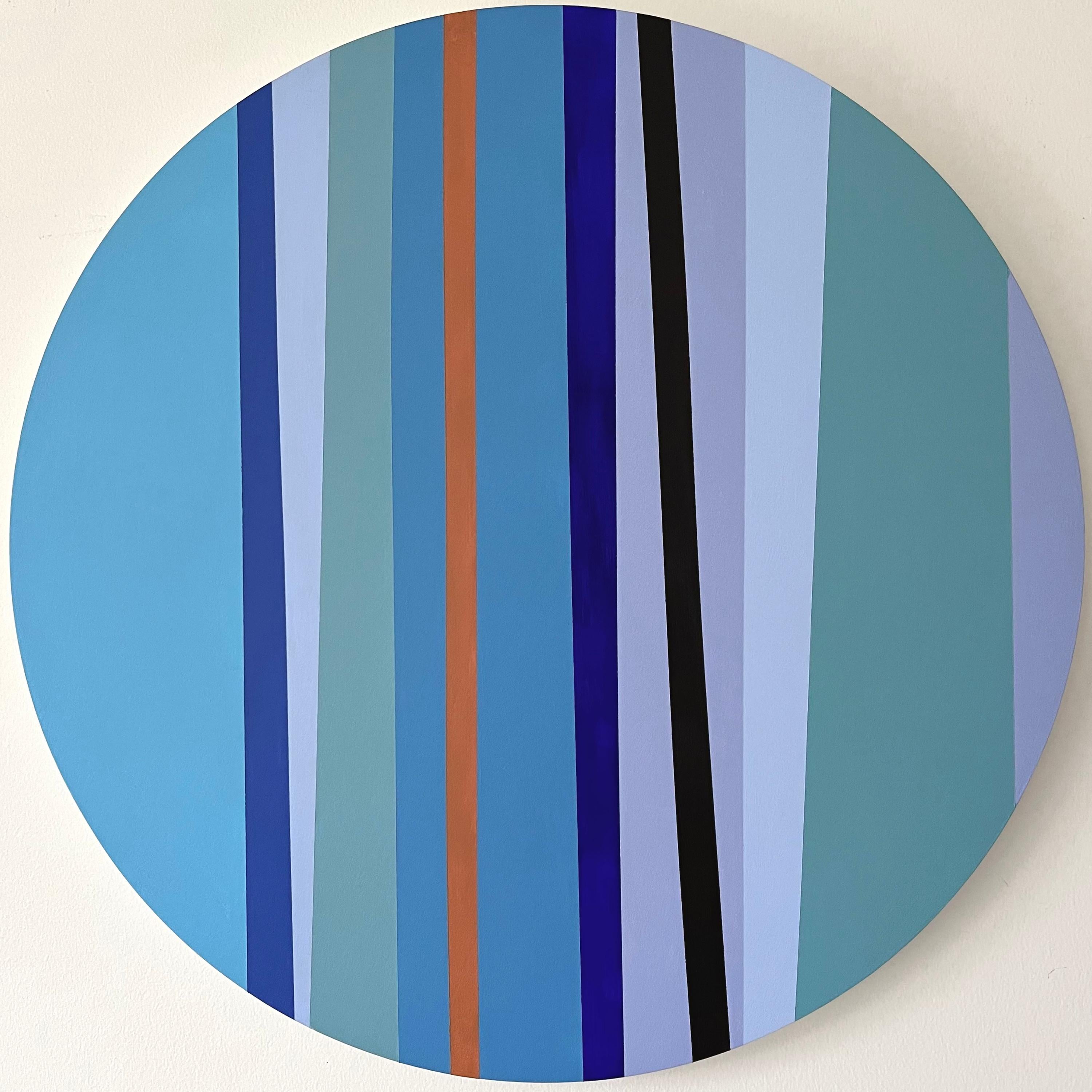 Anna Medvedeva Abstract Painting - Stripes Blue 16