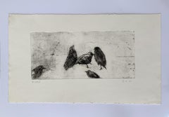 Birds - XXI century, Figurative print, Black and white, Animals