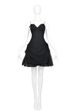 Anna Molinari Black Lace Party Dress