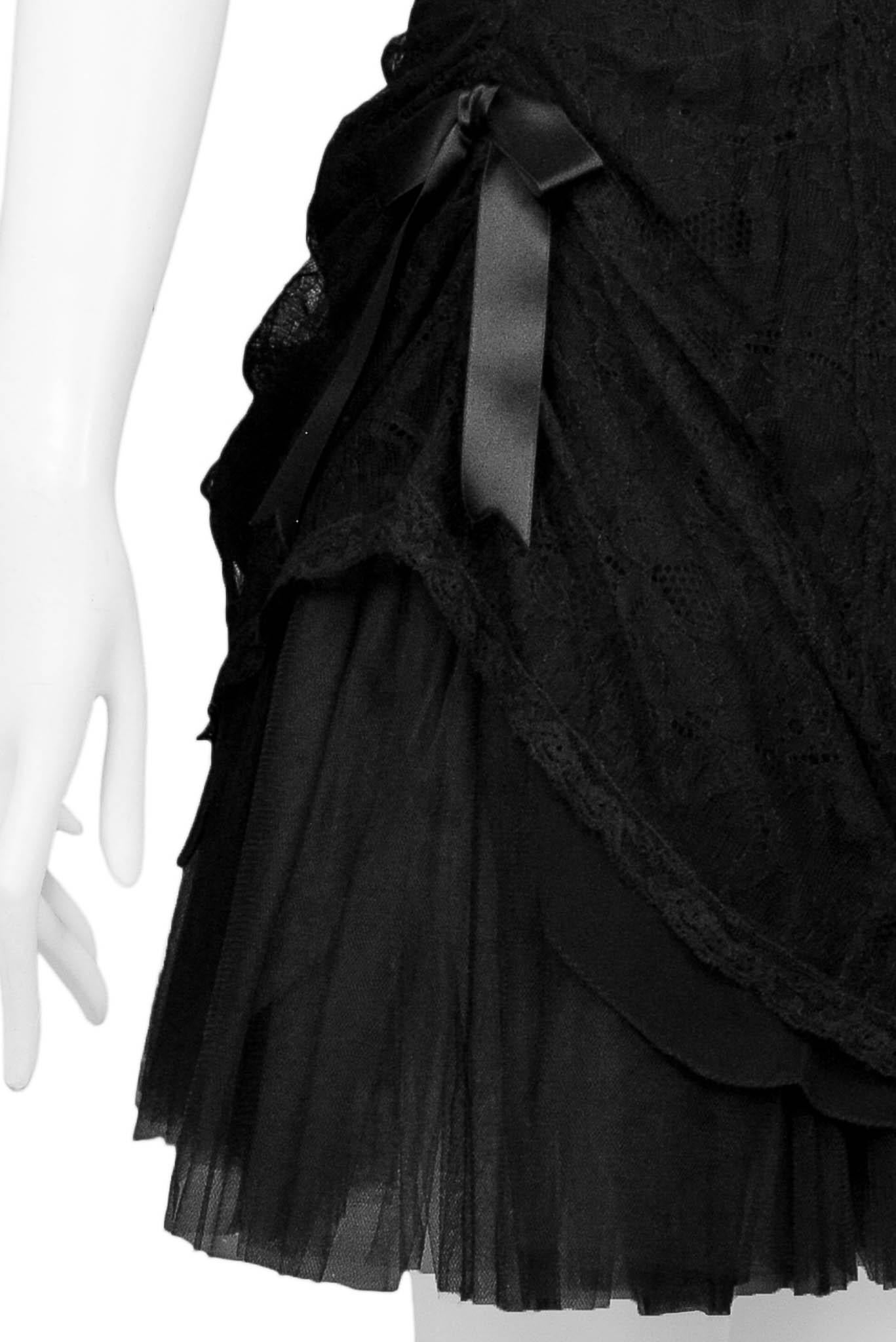 Women's Anna Molinari Black Lace Party Dress For Sale