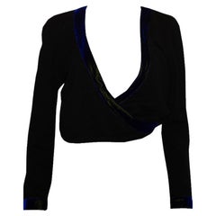 Anna Molinari for Blumarine Cardigan with Velvet trim