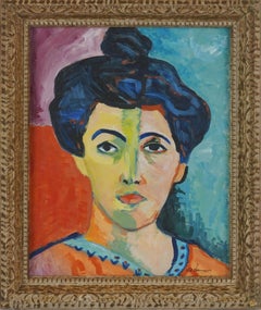 Original Fauvist Oil Portrait -- Study of Madame Matisse