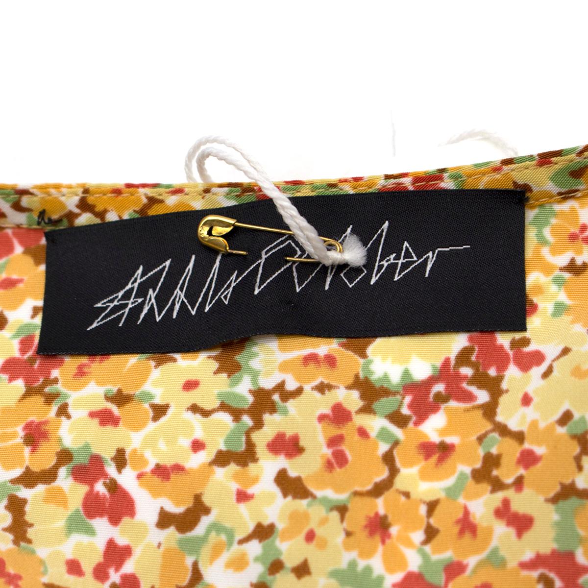 Anna October wrap-waist silk-twill top US 6 2
