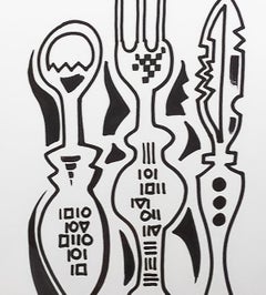 "Melodía de cocina 04", tinta sobre papel, 2015