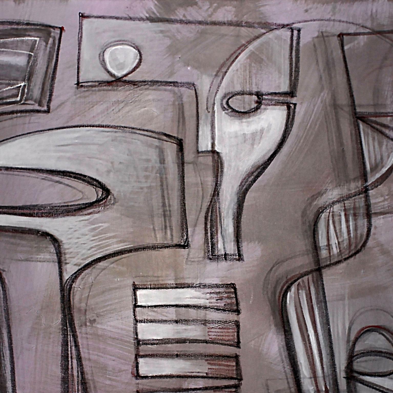 Back to Itaca - serie alchimia - acrilico d'arte contemporanea su tela, 80 x 100 cm in vendita 2