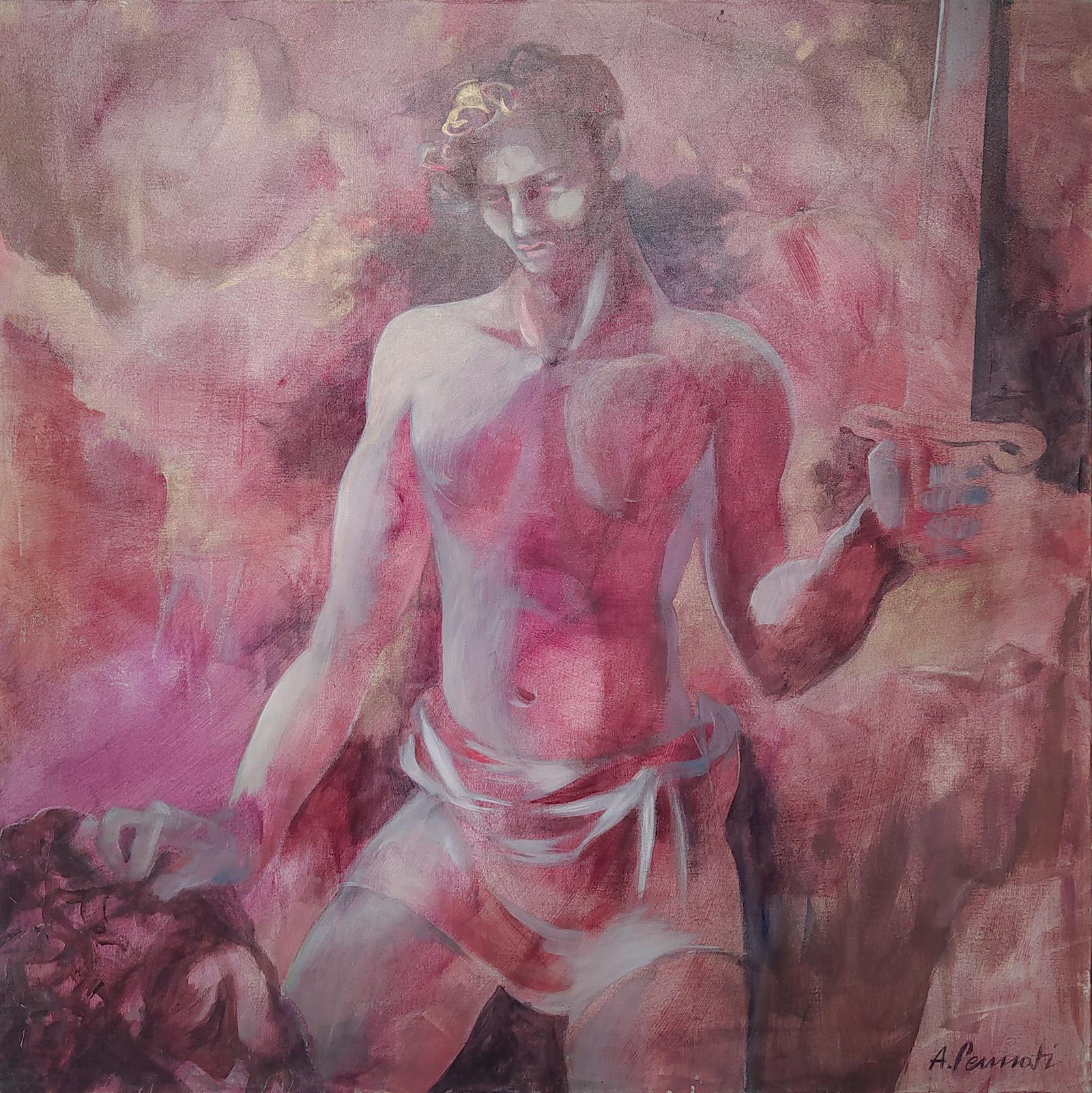 "Davide e Golia" by Anna Pennati, mixed media on canvas